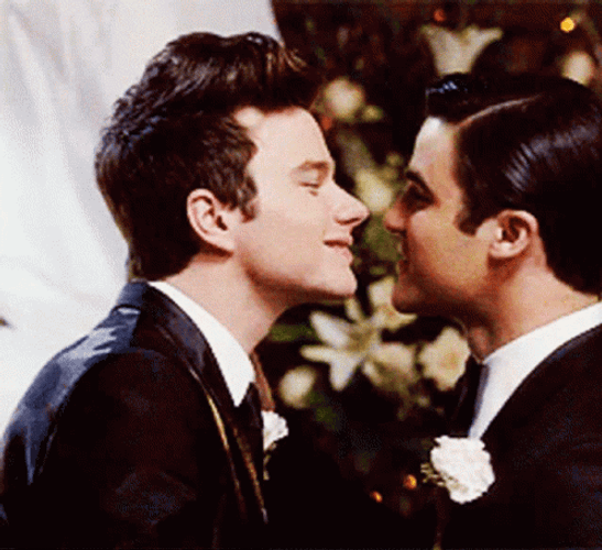 Aesthetic Wedding Kiss From Glee GIF