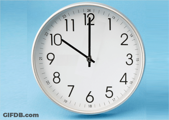 Aesthetic White Clock GIF