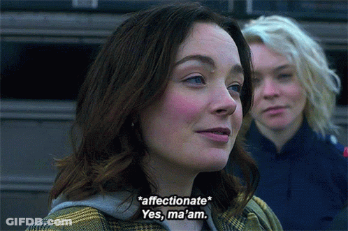 Affectionate Woman Saying Yes Ma'am GIF