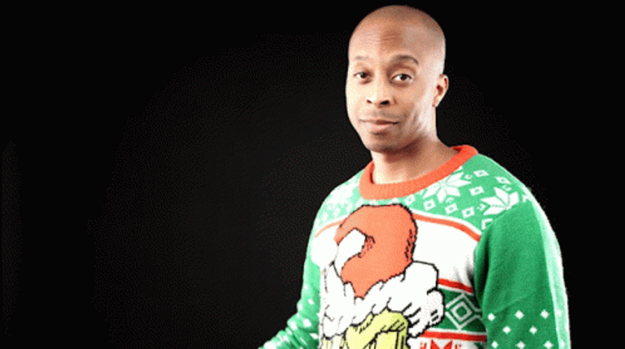 African American Christmas Bernardson Showing Decoration GIF