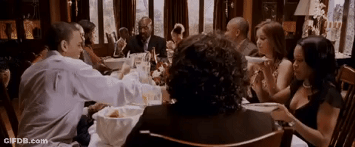 African American Christmas Serving Foods GIF