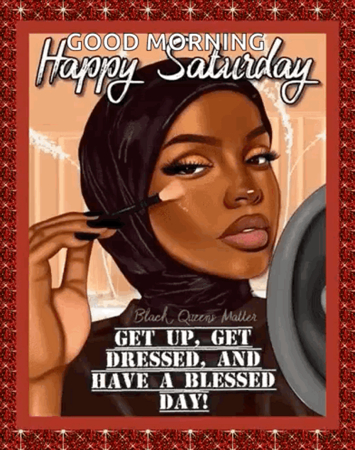 African American Good Morning Happy Saturday GIF