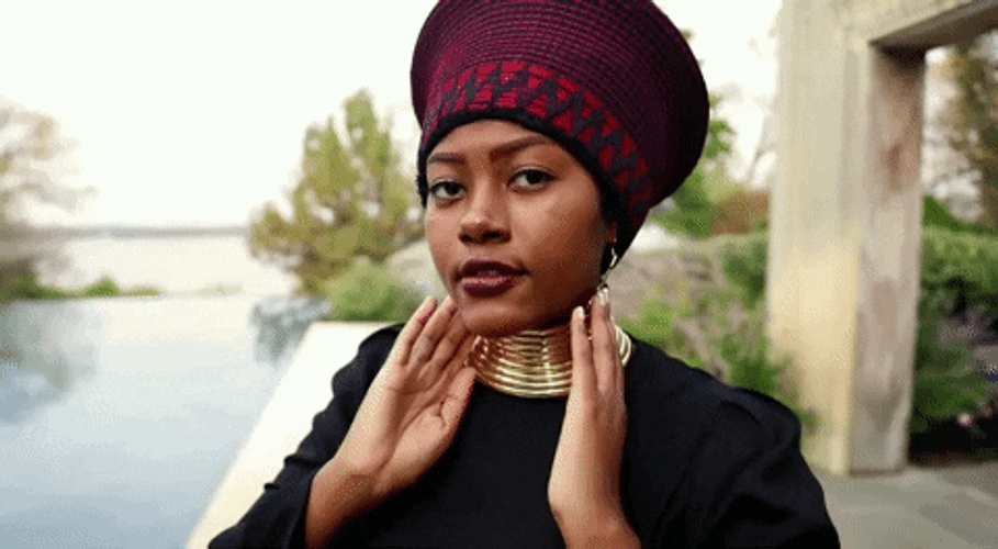 African American Good Morning Neck Ring GIF