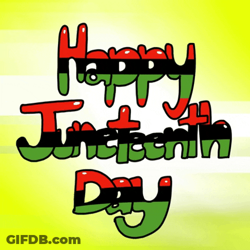 African Flag Happy Juneteenth GIF
