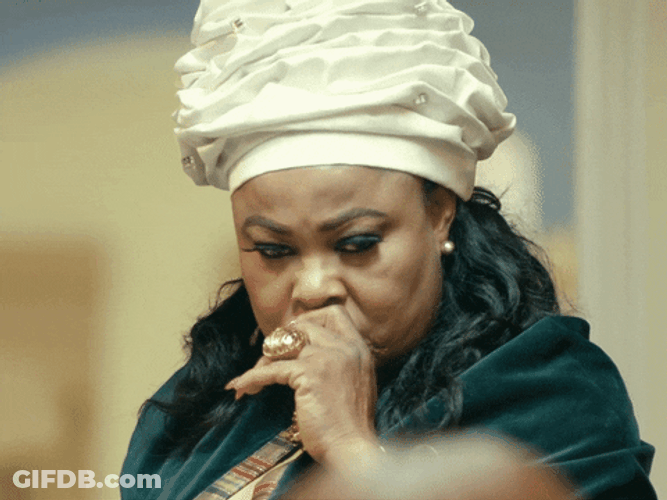 African Woman Plotting Something GIF