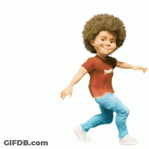 Afro Guy Simple Footsteps Break Dance GIF