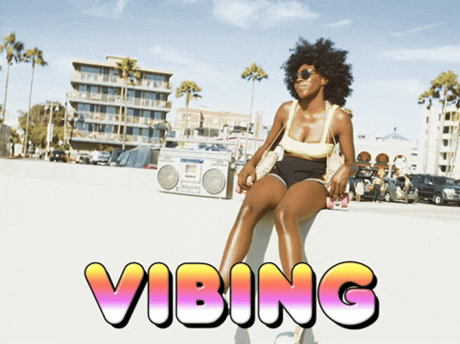 Afro Haired Singer Jasmine Goode Vibing GIF