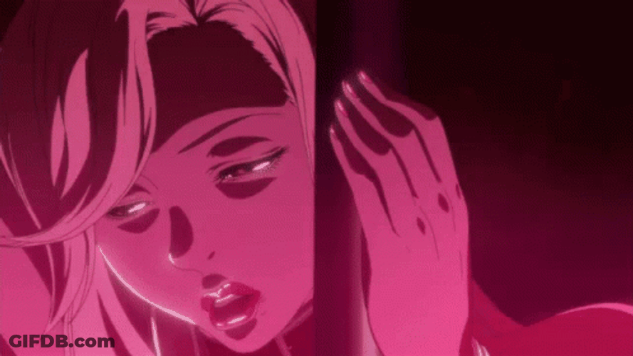 Afro Samurai Female Character Licking Pole GIF
