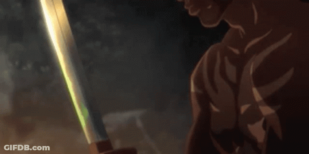 Afro Samurai Side View GIF