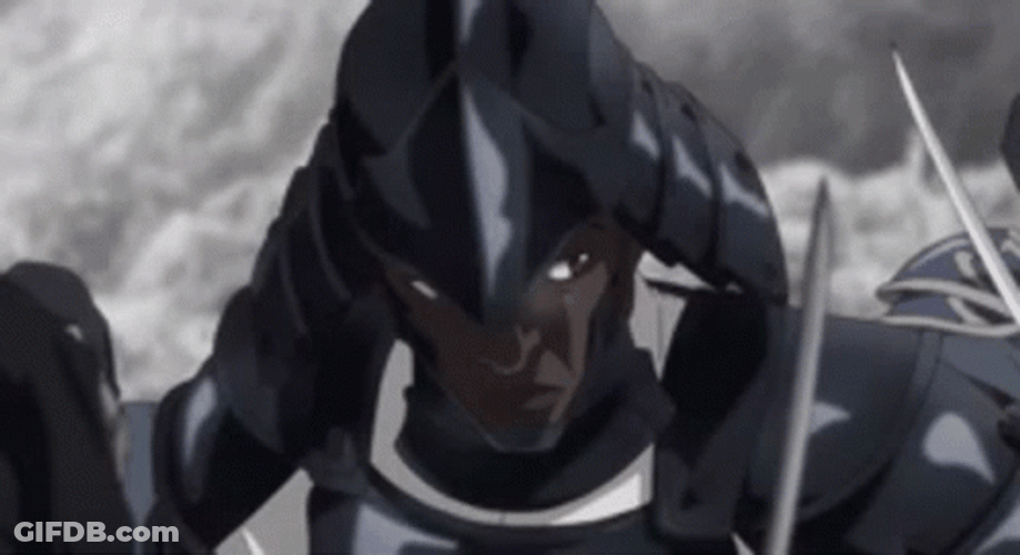 Afro Samurai Surrounded By Enemies GIF