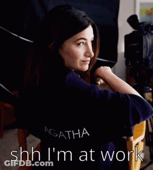 Agatha Harkness Shush At Work GIF