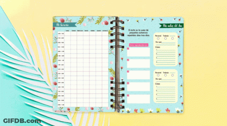 Agenda Planner Notebook GIF