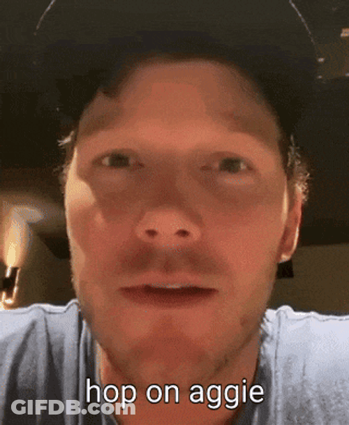 Aggie Hop On GIF