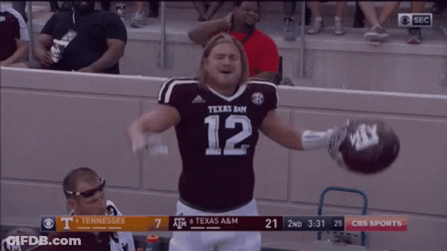 Aggies Player Waving GIF