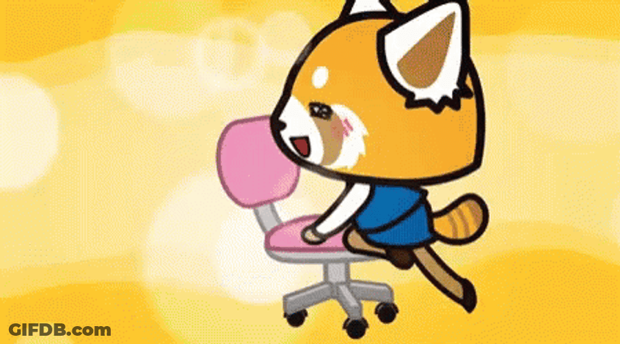 Aggretsuko Playing Horror Anime GIF