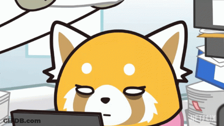 Aggretsuko Retsuko Book On Head GIF