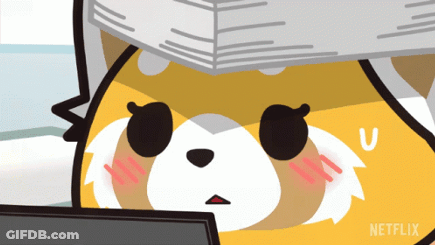 Aggretsuko Retsuko Eyes Blink Anime GIF