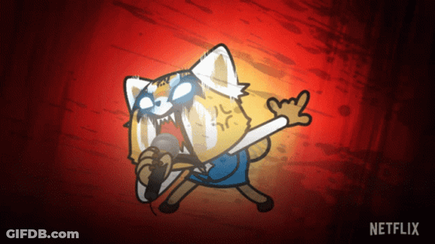 Aggretsuko Retsuko Singing Louder GIF