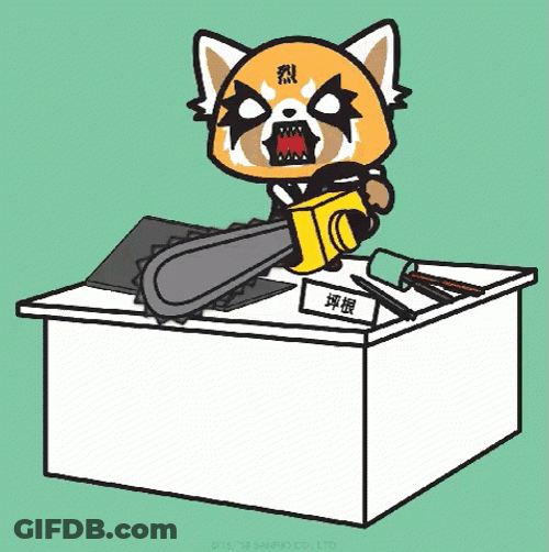 Aggretsuko Working Anime GIF