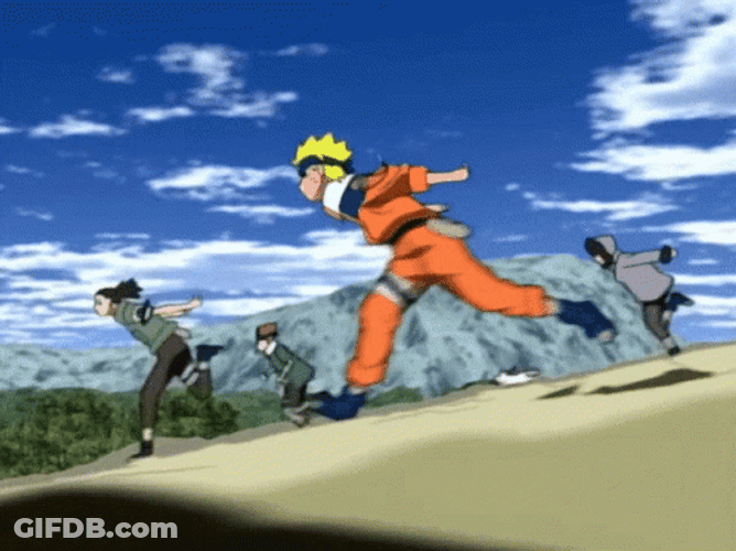 Agile Anime Running Ninja Naruto GIF