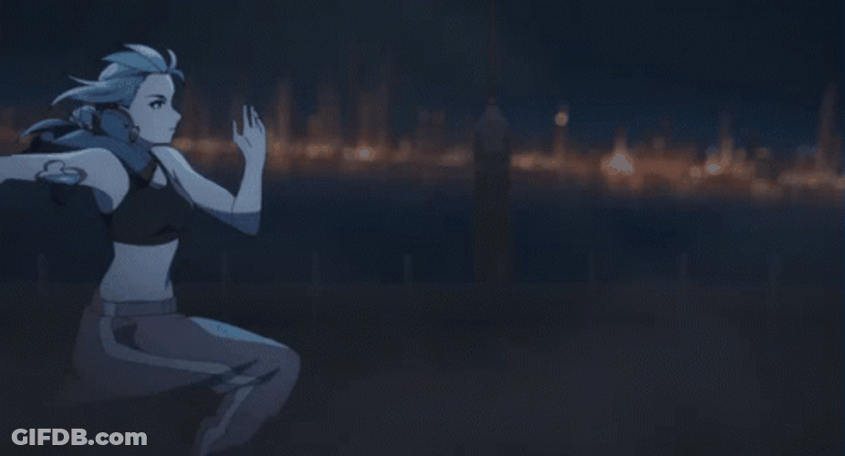 Agile Anime Running Viviy GIF
