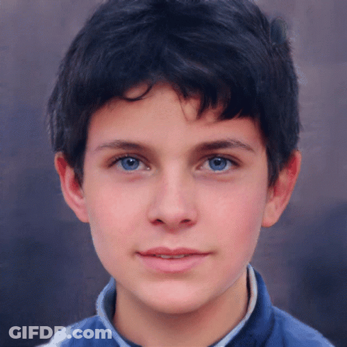 Aging Face Of Handsome Boy GIF