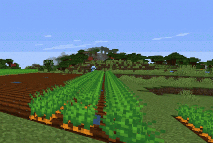 Agriculture Minecraft Farm GIF