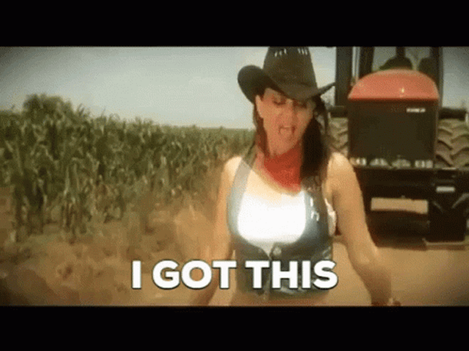 Agriculture Tractor Cowgirl GIF