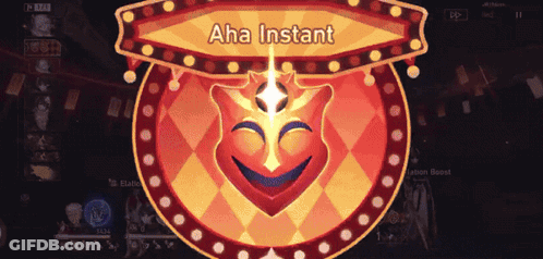 Aha Instant Sign With Face GIF