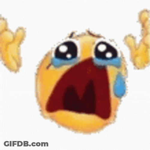 Ahhhh Crying Emoji GIF