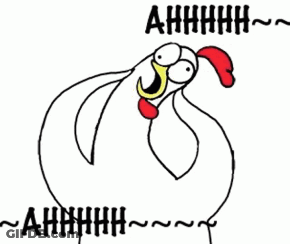 Ahhhh Screaming Chicken GIF