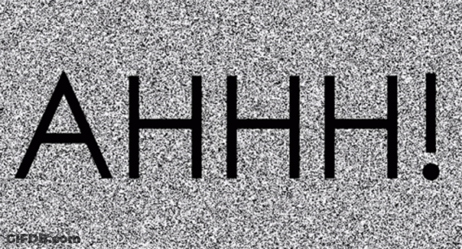 Ahhhh Text TV Glitch GIF