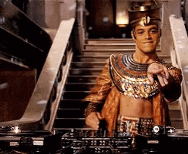 Ahkmenrah Dancing Inside Museum GIF