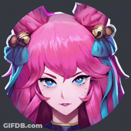 Ahri Anime Staring Moving Her Head GIF