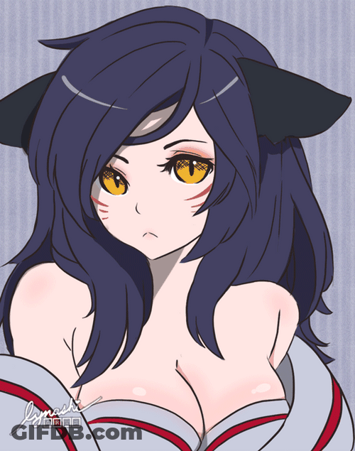 Ahri Blushing Thank You GIF