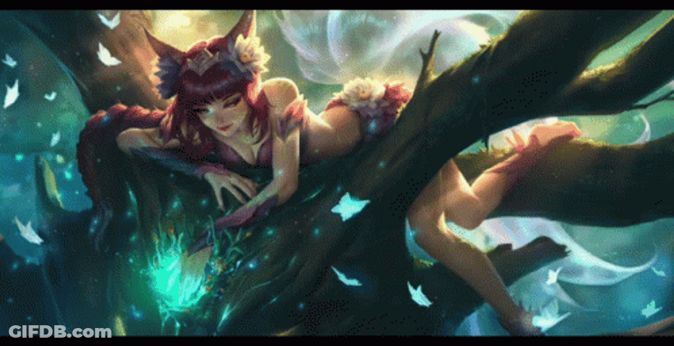 Ahri Splash Art Lol GIF
