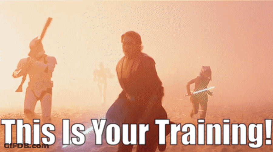 Ahsoka Tano Star Wars Run This Is Your Training GIF