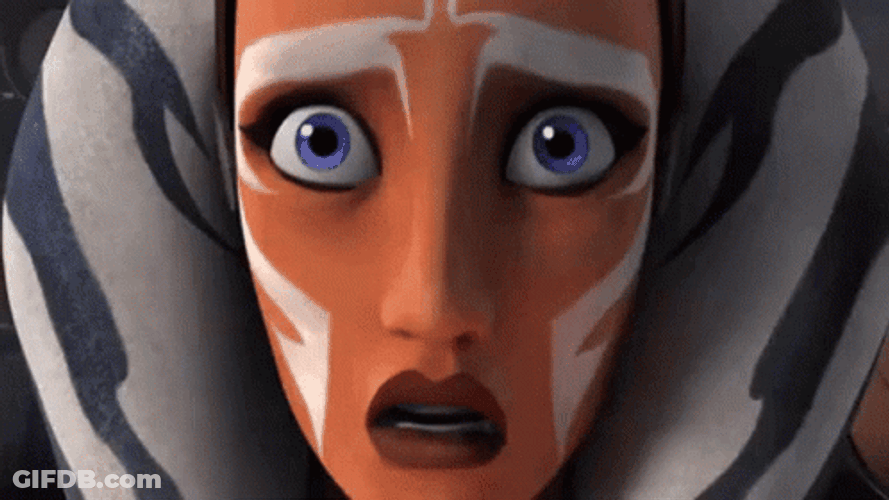Ahsoka Tano Star Wars Scared GIF