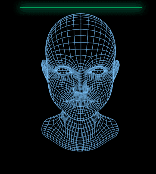 AI Computer Face Scanning GIF