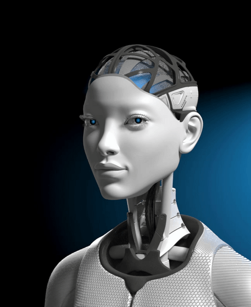 AI Computer Humanoid Wink GIF
