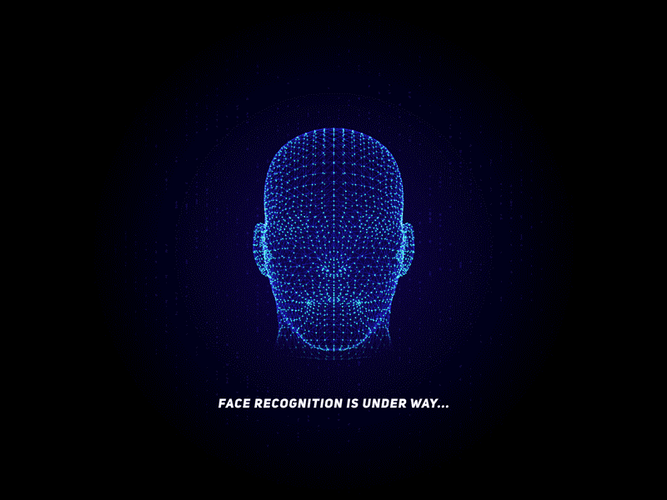 AI Face Recognition Technology GIF