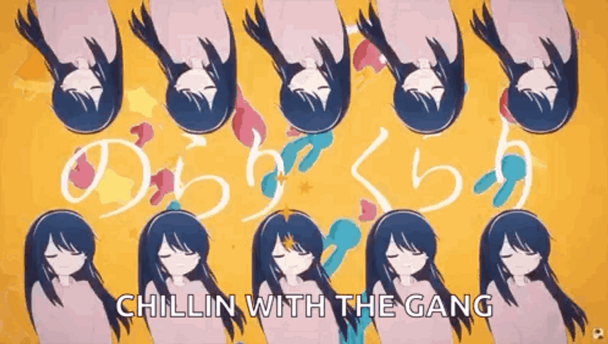 Ai Hoshino Chillin With The Gang GIF