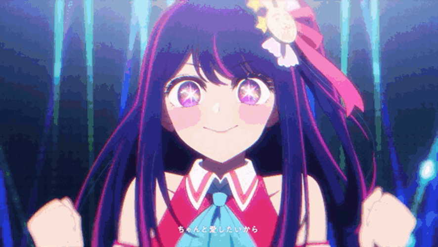 Ai Hoshino Giving Heart Hands In Concert GIF