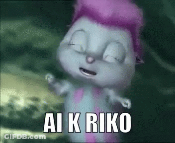 AI K Riko Cartoon Character With Purple Hair GIF