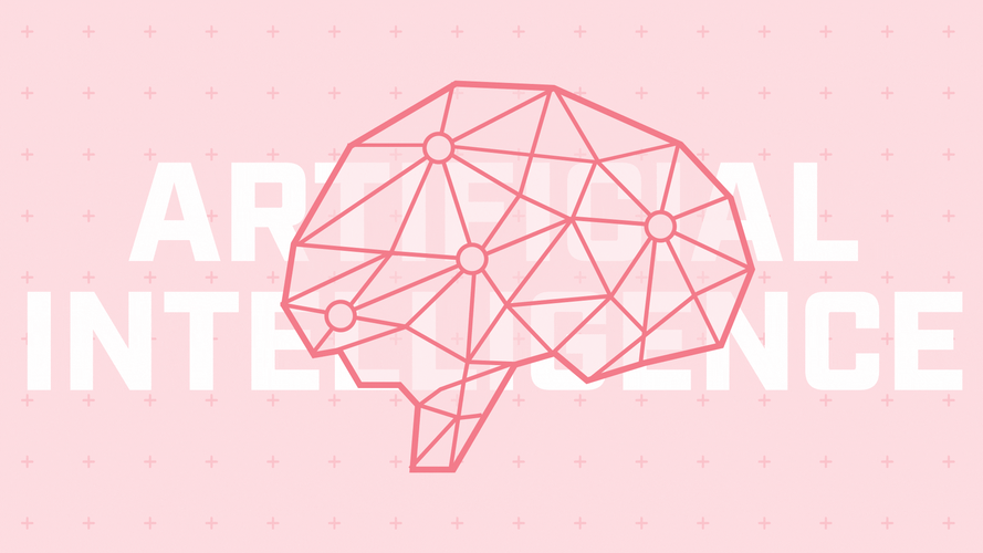 AI Pink Brain Lighting Up GIF