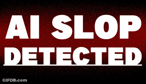 AI Stop Detected Sign White Letters GIF