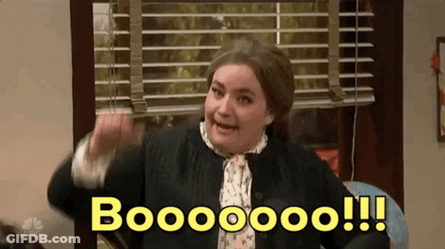 Aidy Bryant Booo Thumbs Down GIF