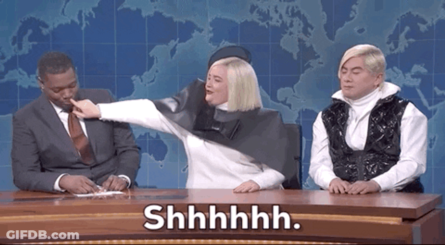 Aidy Bryant Shhhh GIF