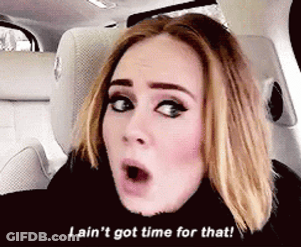 Ain't Nobody Got Time For That Adele Confused GIF