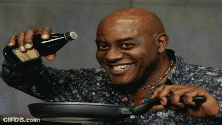 Ainsley Harriott Pouring Olive Oil GIF